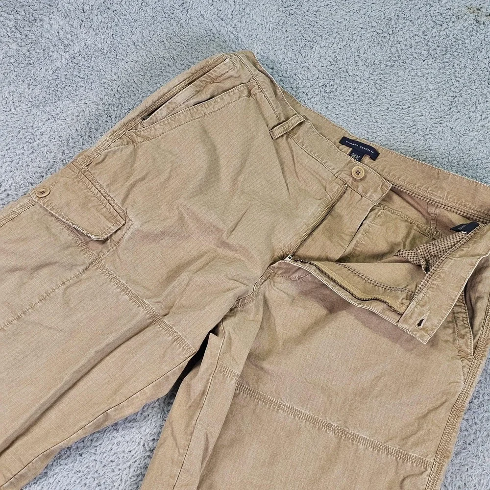 Vintage‎ Banana Republic Cargo Pants Mens 36x32 Beige Cotton Ripstop 2000s